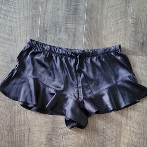 Victoria's Secret Black Satin Sleep Shorts